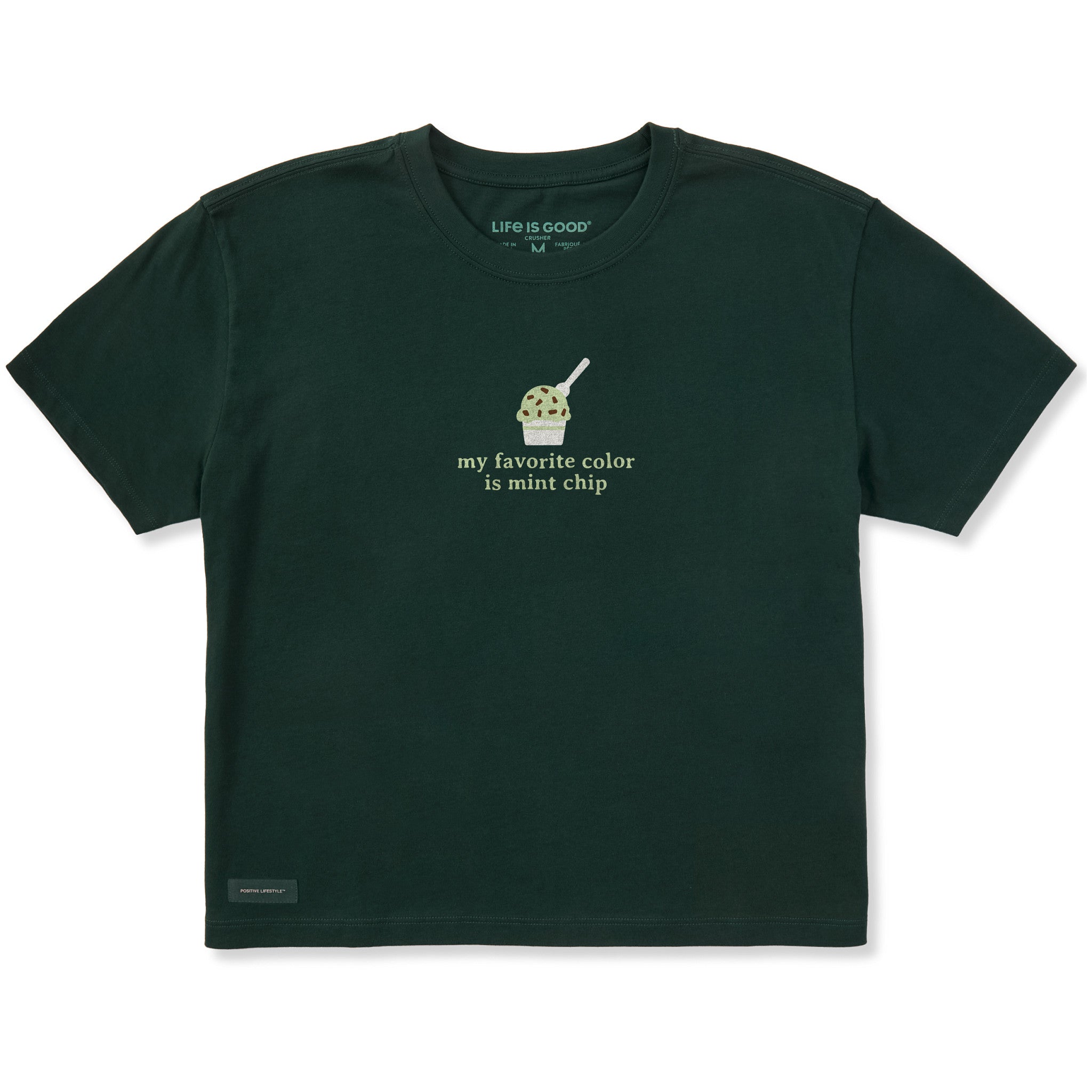 Women's My Favorite Color is Mint Chip Short Sleeve Crusher Boxy