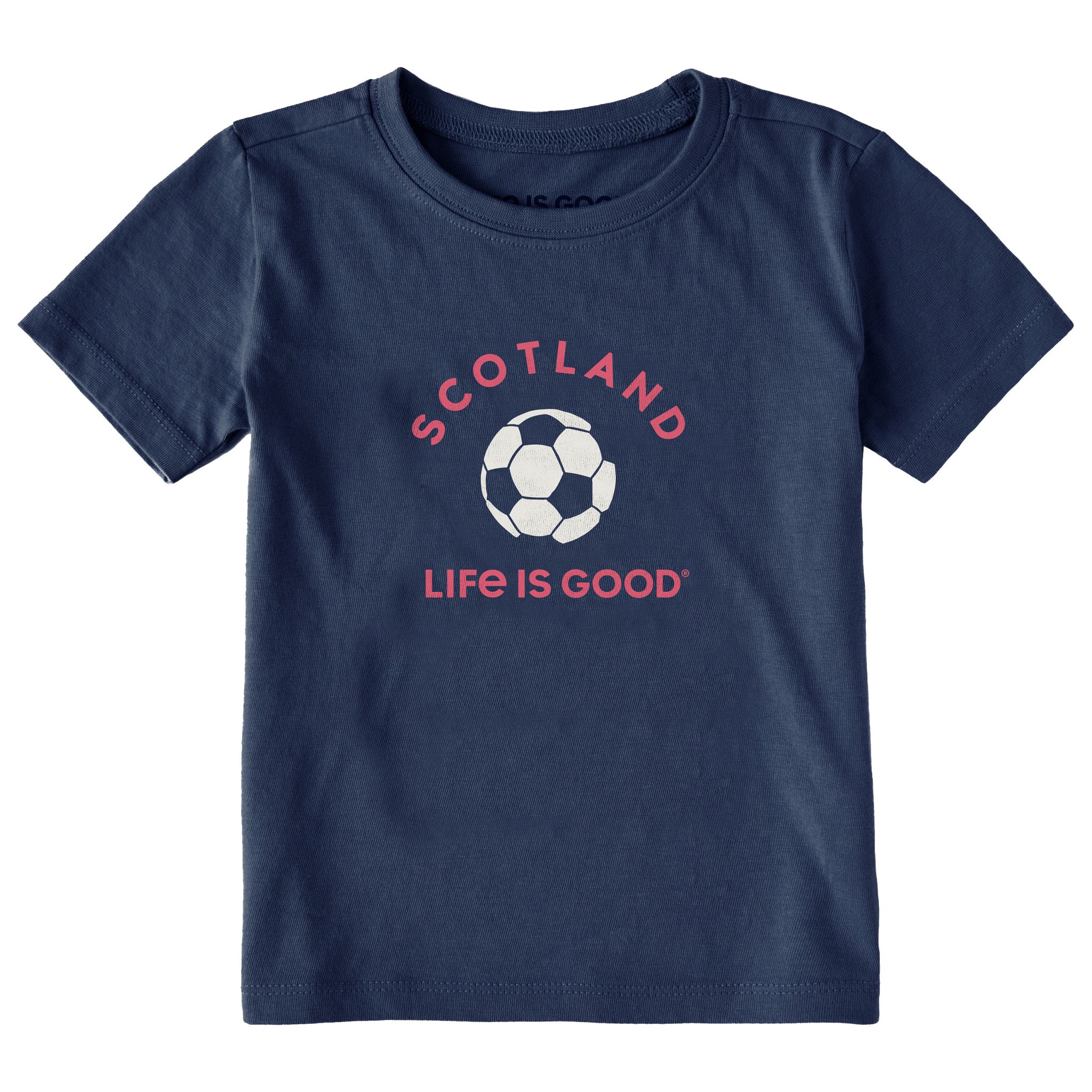 Scotland Soccer Life is Good Short Sleeve Toddler Crusher Tee
