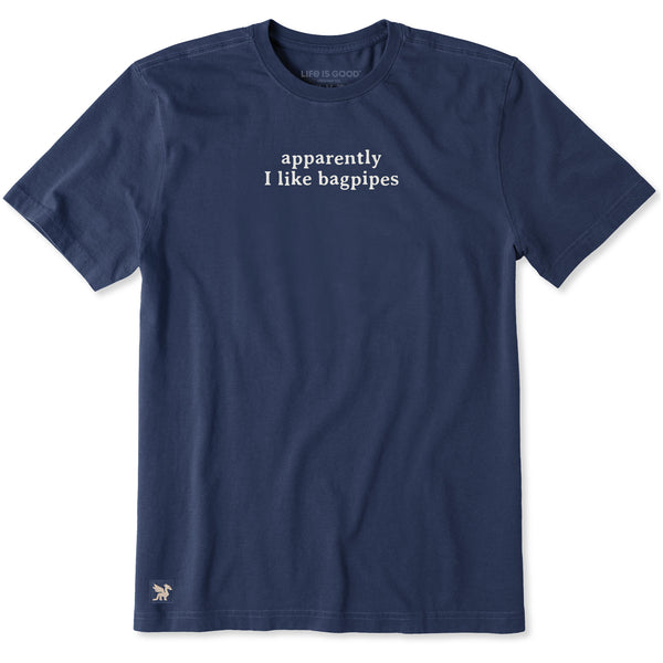 GOOD GETTING Music Common Tシャツ ブラウン XL Men's Apparently I like Bagpipes Short Sleeve Tee | Shop Life is Good