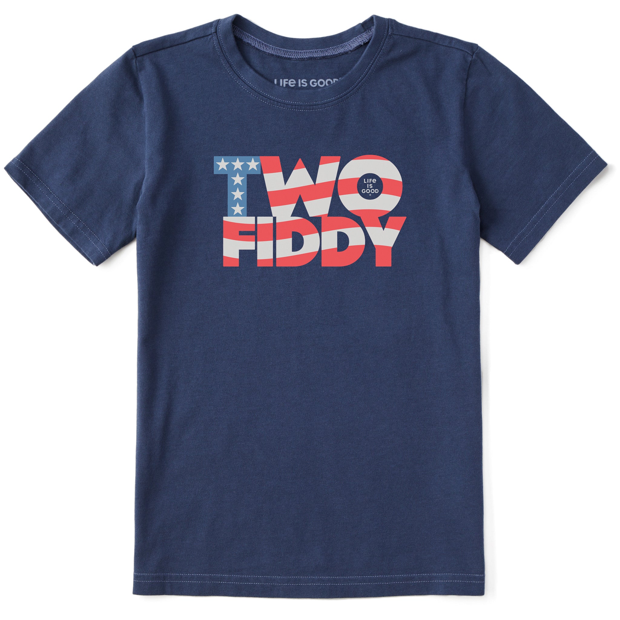 Kids Two Fiddy Flag Wave Short Sleeve Crusher Tee | Shop Life is Good