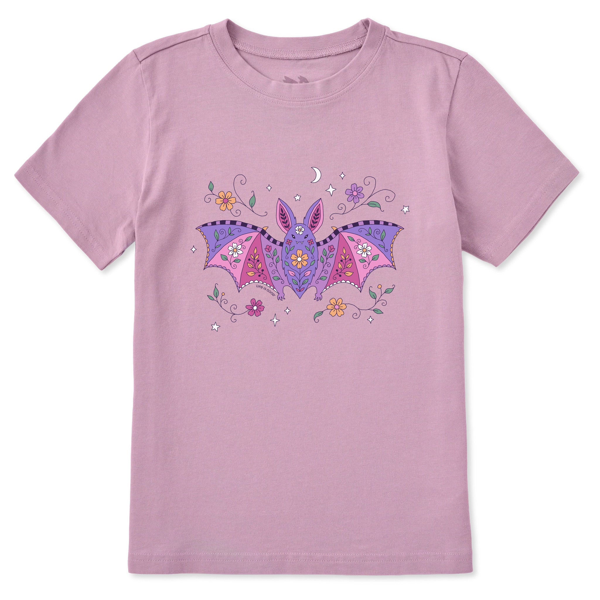 Kids Patchwork Doodle Bat Short Sleeve Crusher Tee | Shop Life is Good