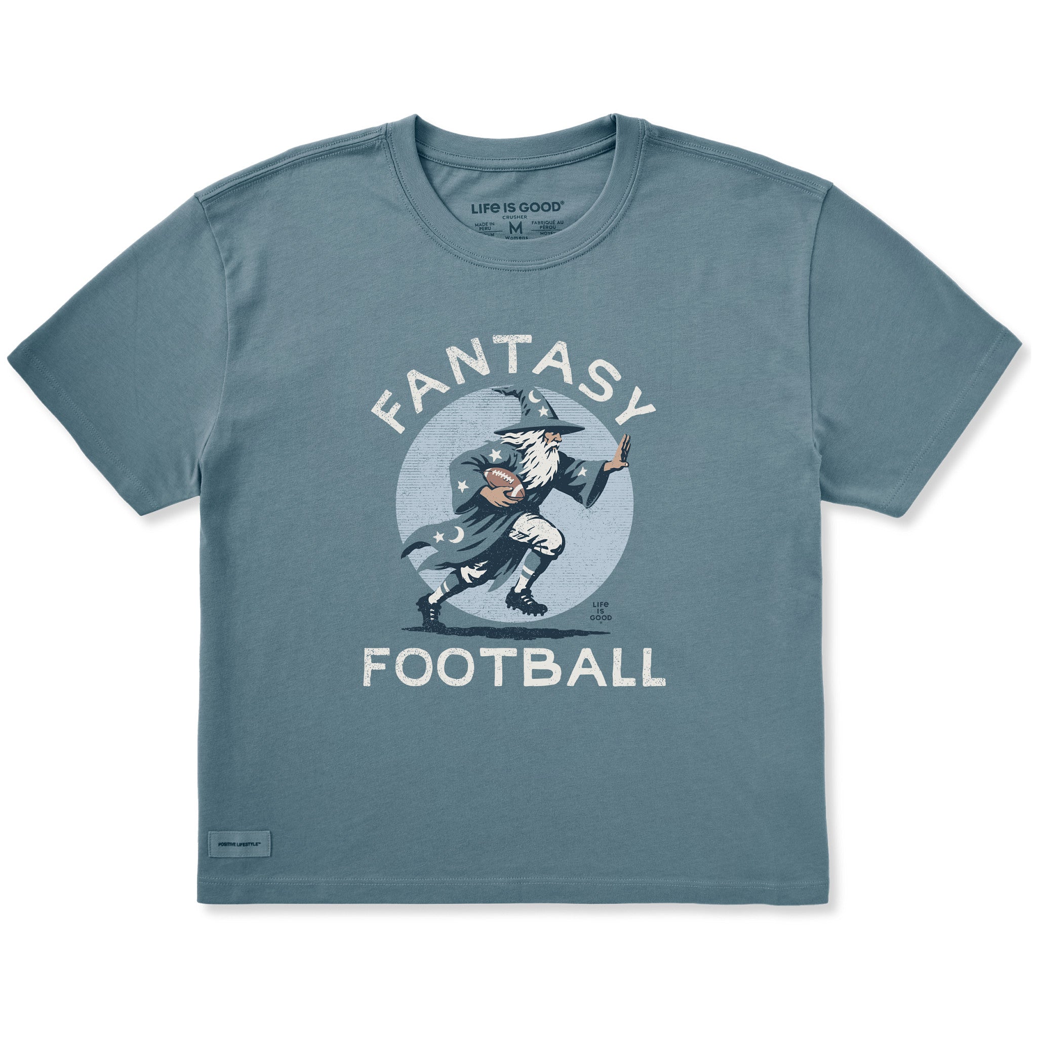 Women's Fantasy Football Wizard Rushing Short Sleeve Crusher Boxy