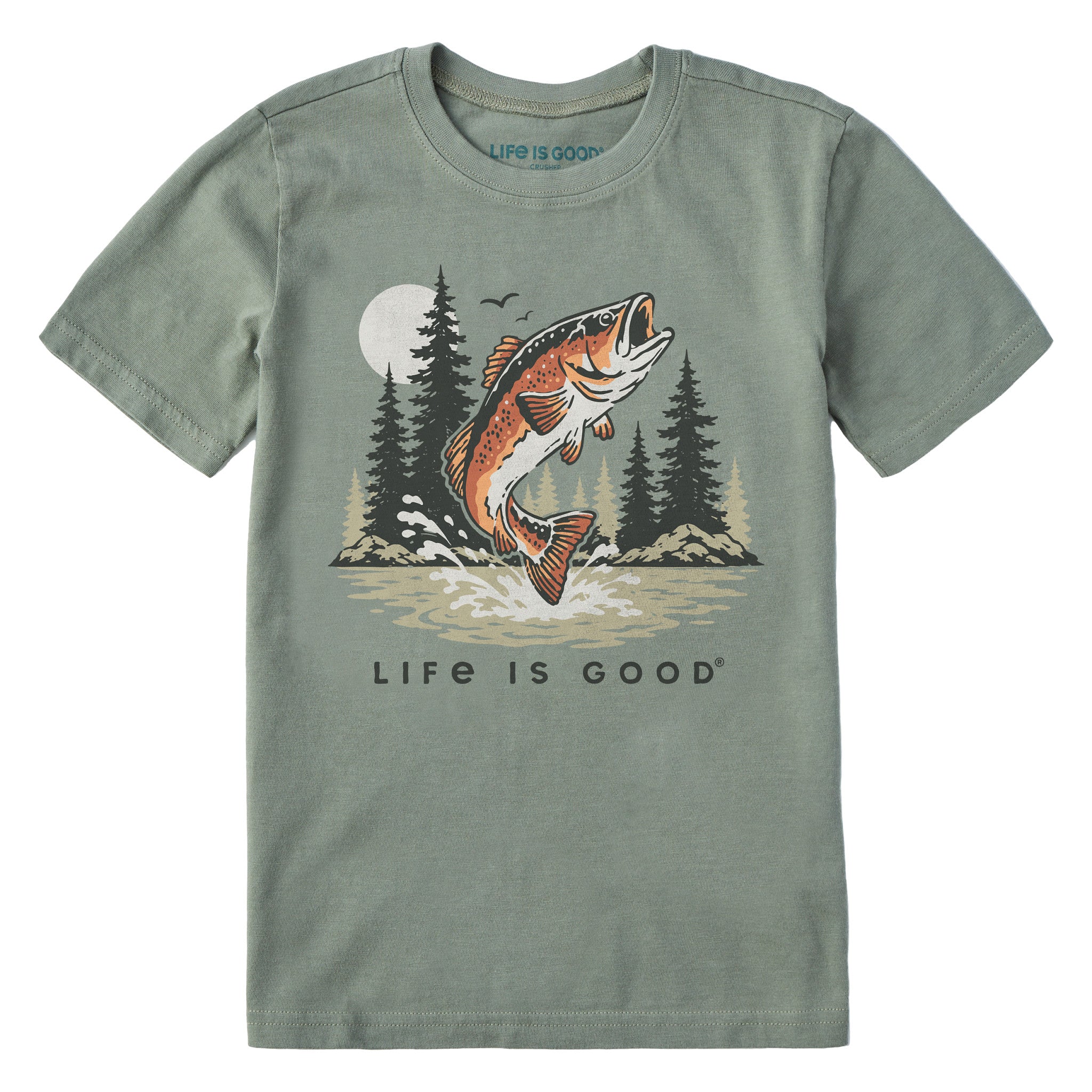 Kids Jumping Fish Short Sleeve Crusher Tee | Shop Life is Good
