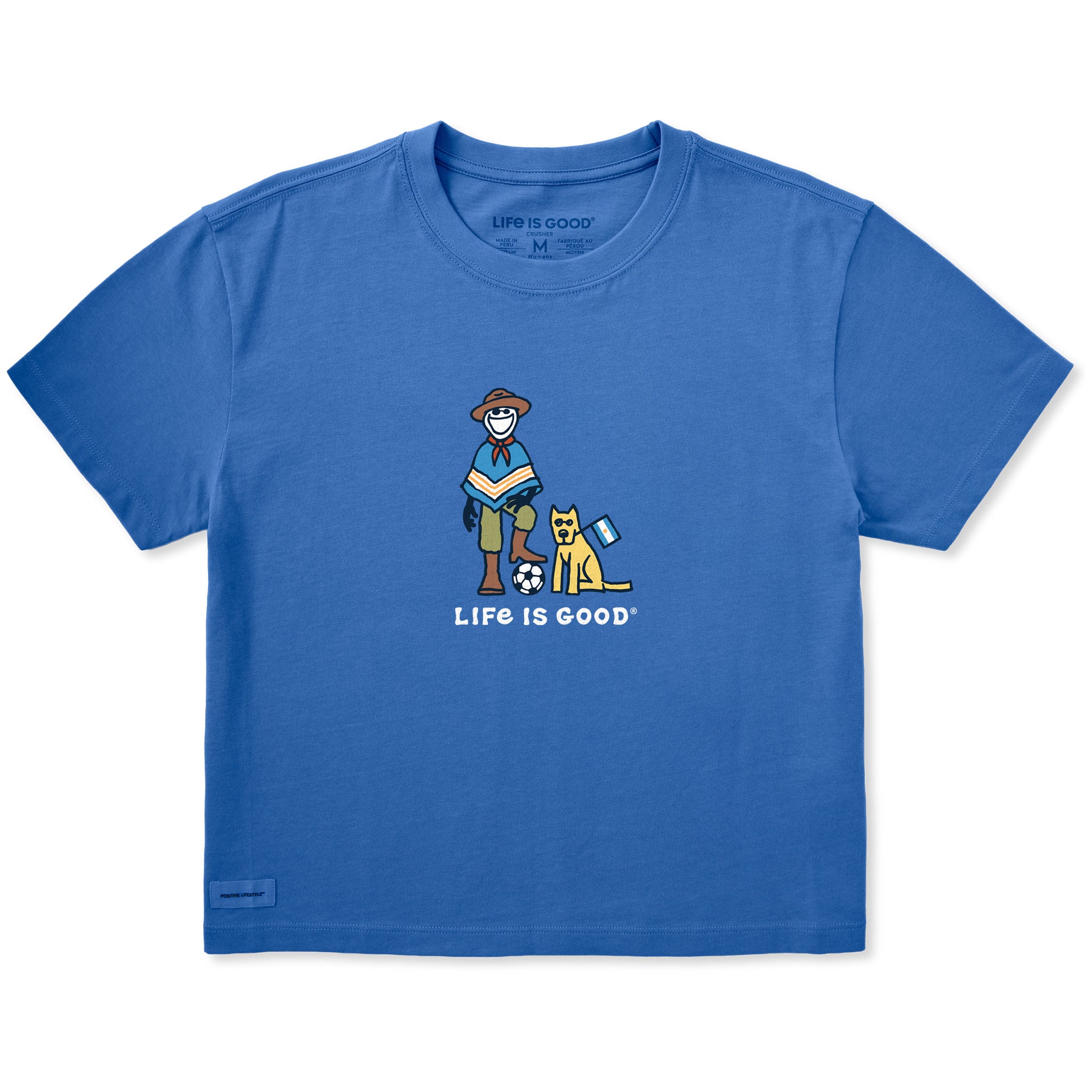 【希少】90'sLIQUEFIEDPERSPECTIVE ON LIFETシャツ Women's Jake and Rocket Argentina Short Sleeve Crusher Boxy Tee