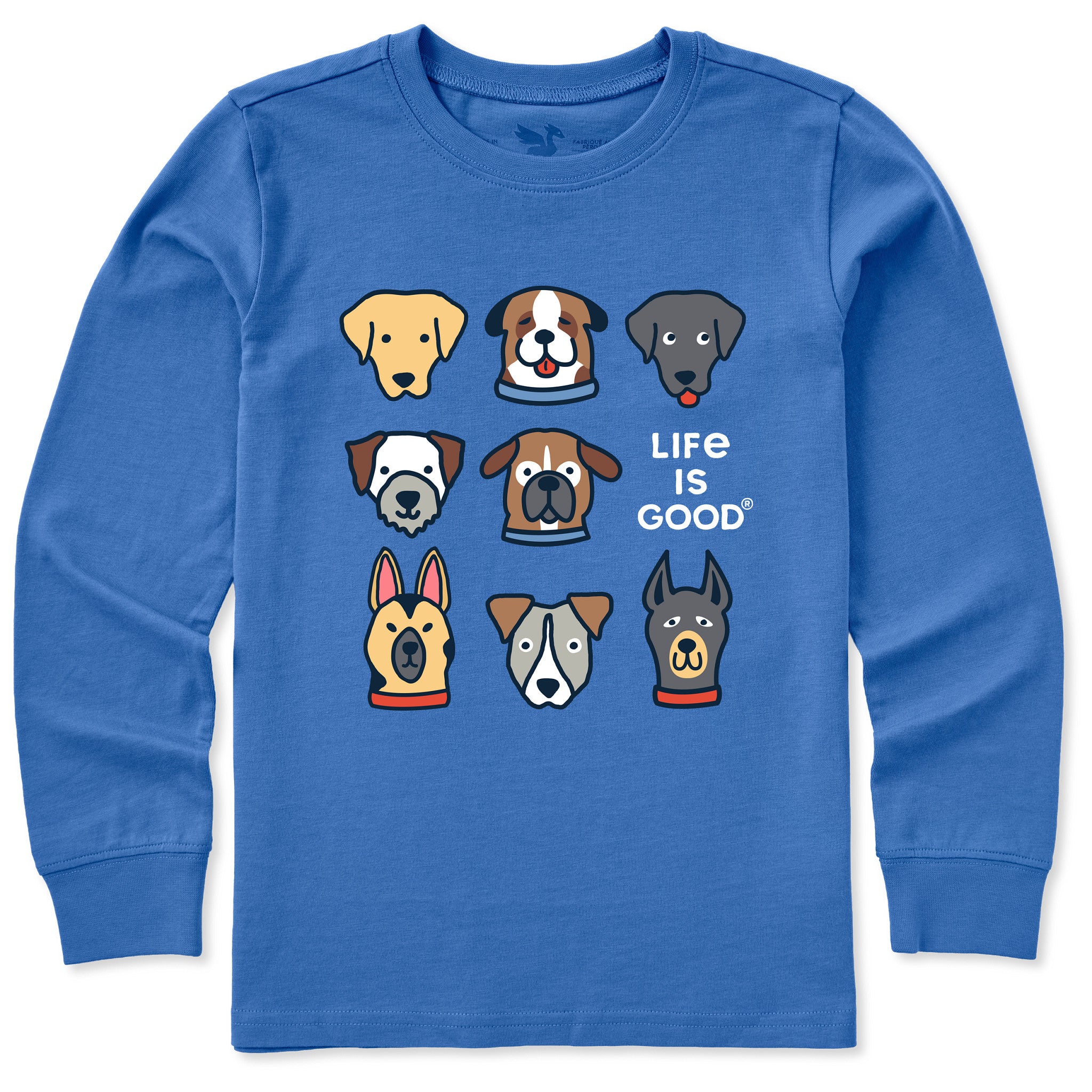 Kids Cute Dogs Long Sleeve Crusher Tee | Shop Life is Good