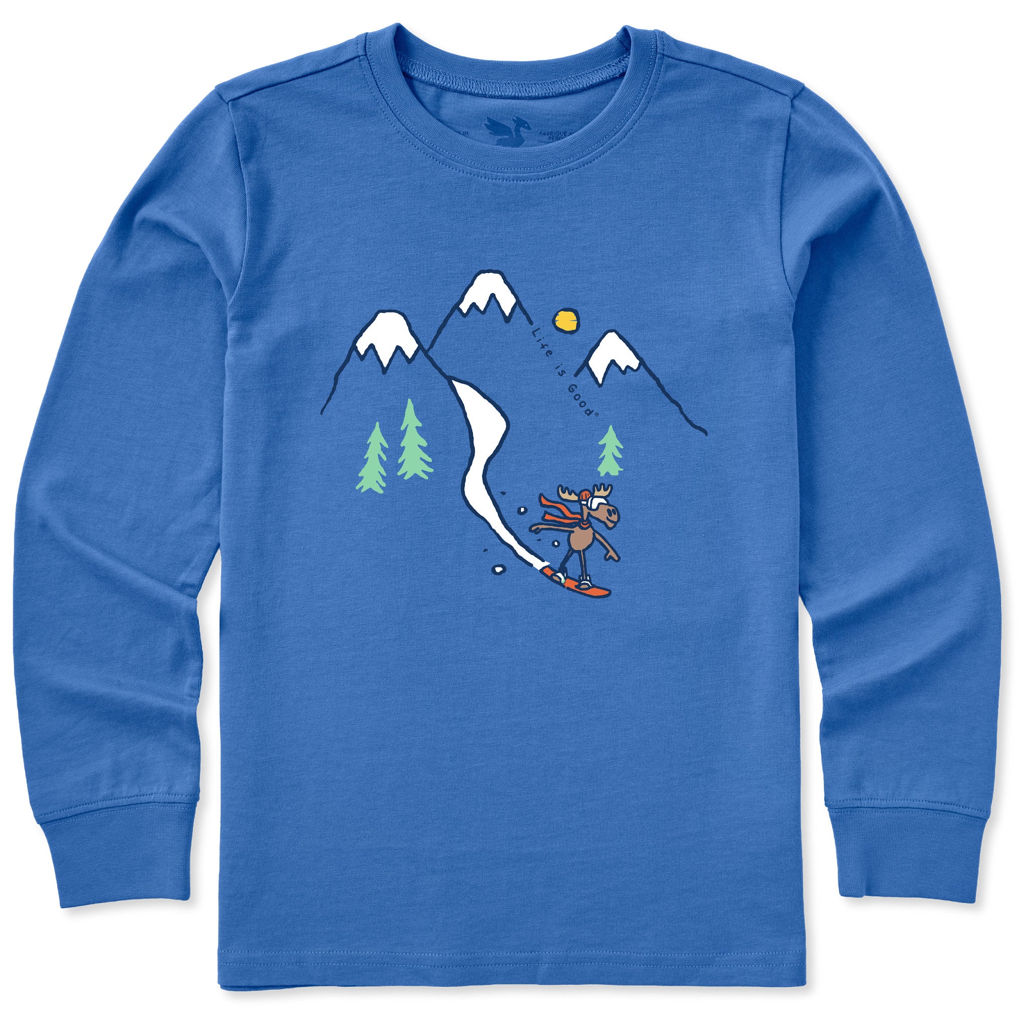 Kids Moose Snowboard Vista Long Sleeve Crusher Tee | Shop Life is Good