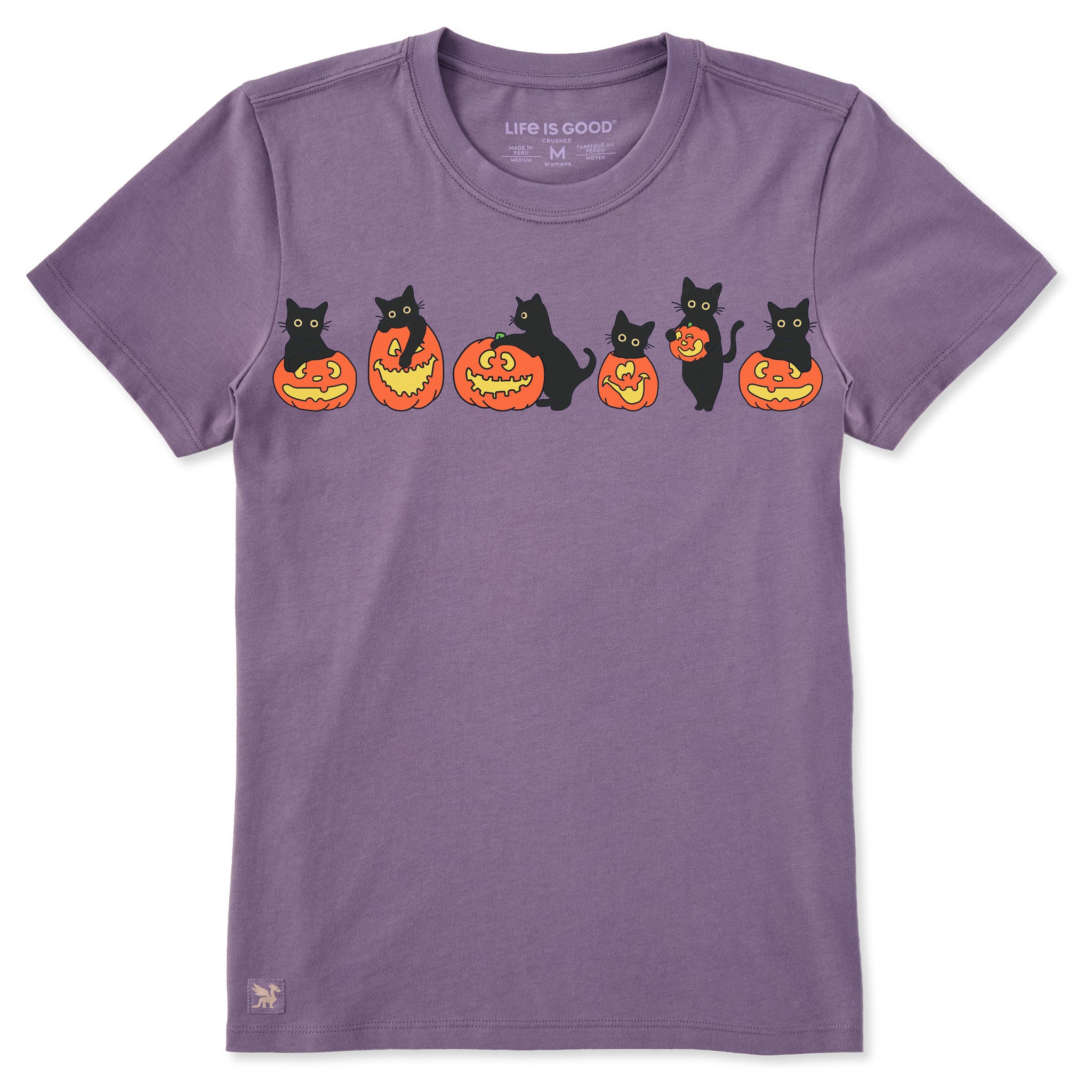 Women's Pumpkin Cats Short Sleeve Crusher Tee | Shop Life is Good