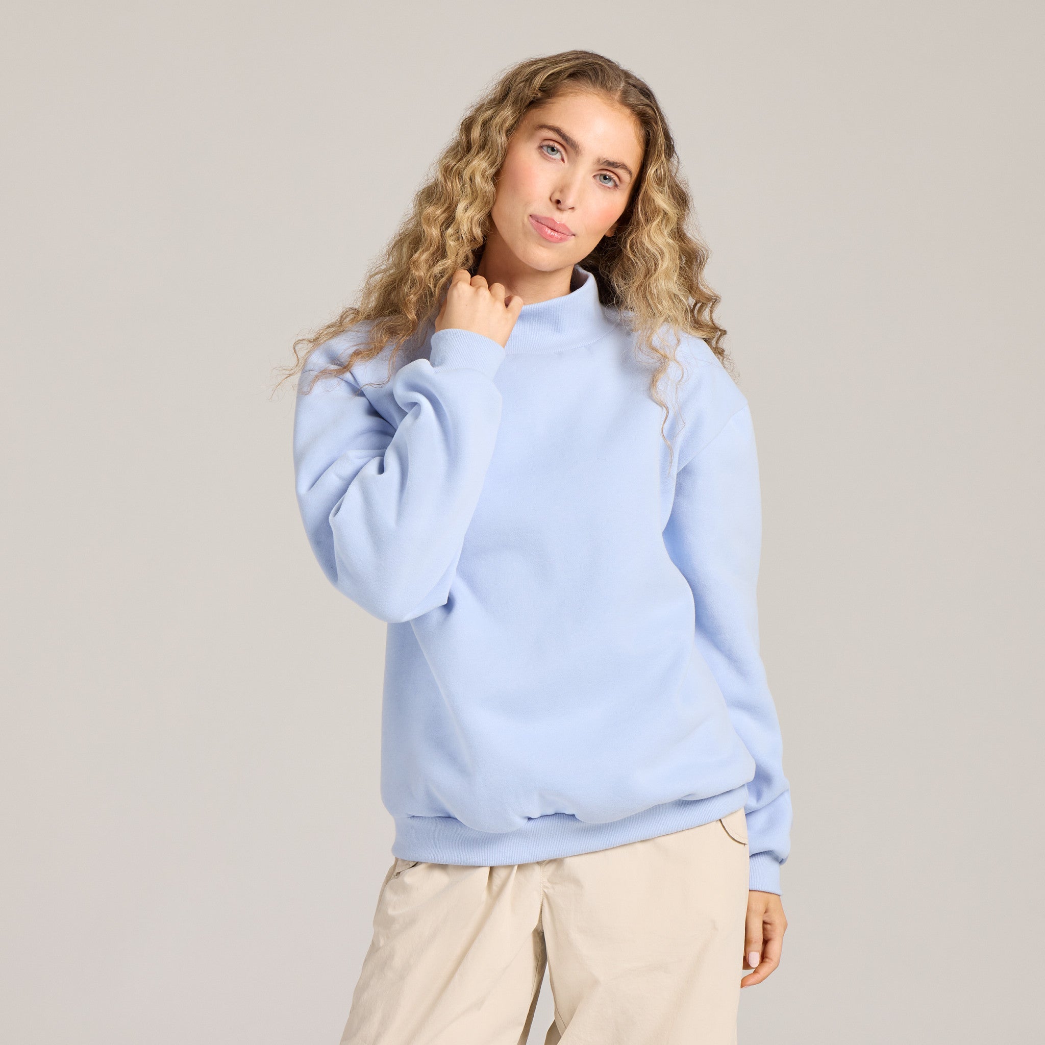 Unisex Solid Mock Neck Fleece Crew | Shop Life is Good