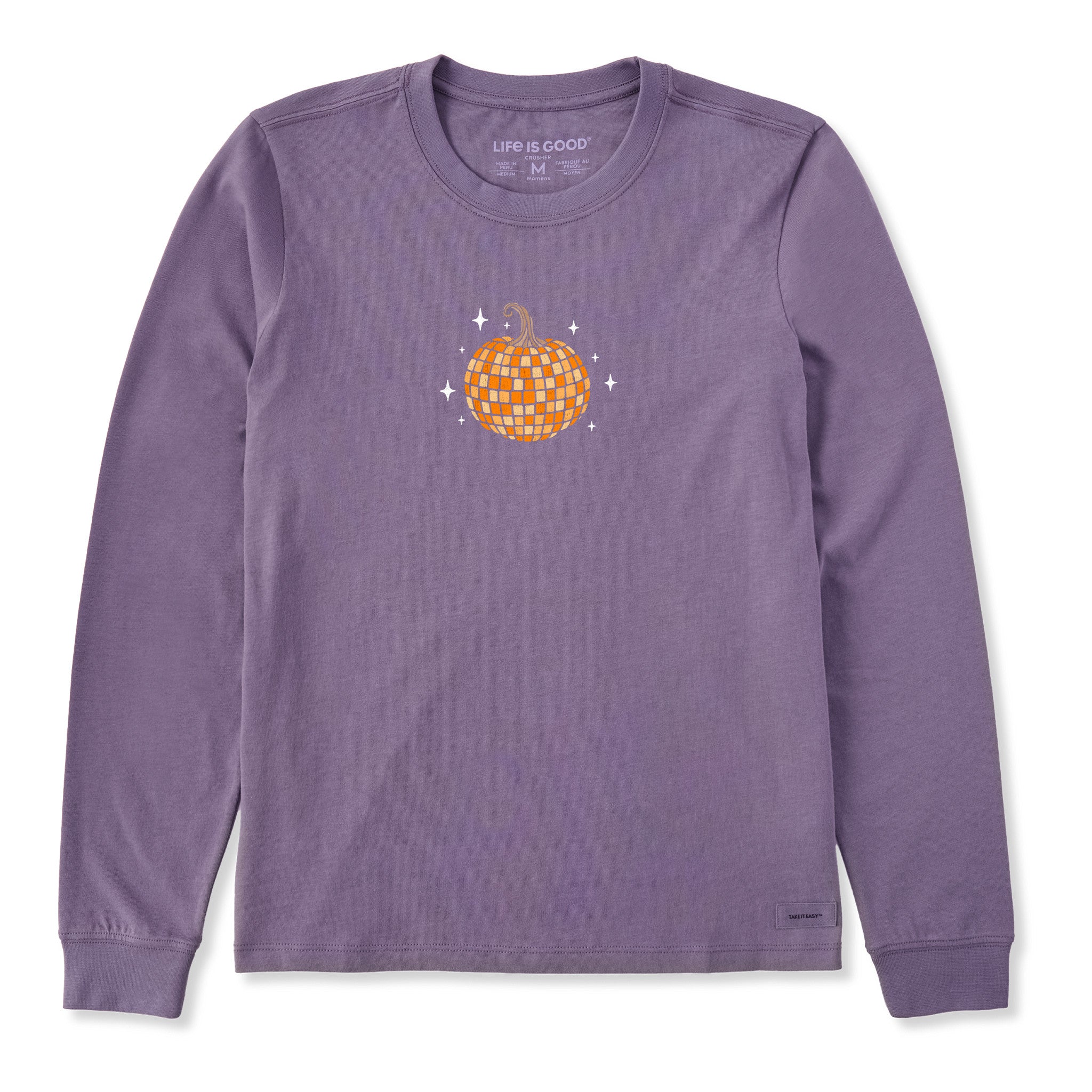 Women's Disco Pumpkin Long Sleeve Crusher Tee | Shop Life is Good