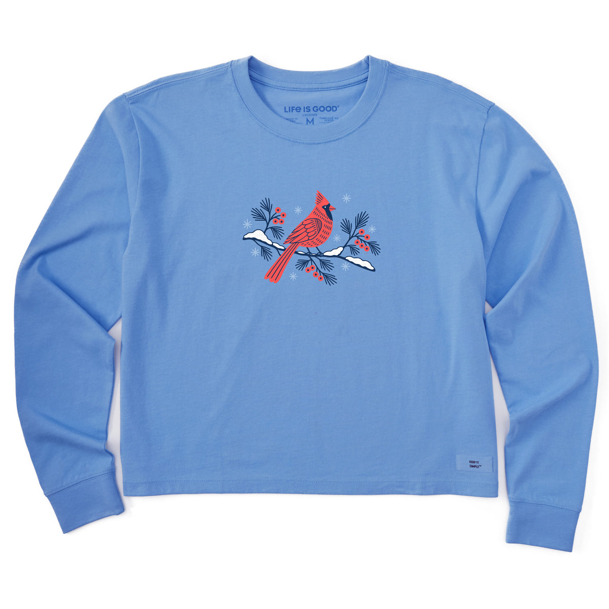 Women's Cardinal on a Branch Long Sleeve Crusher Boxy Tee