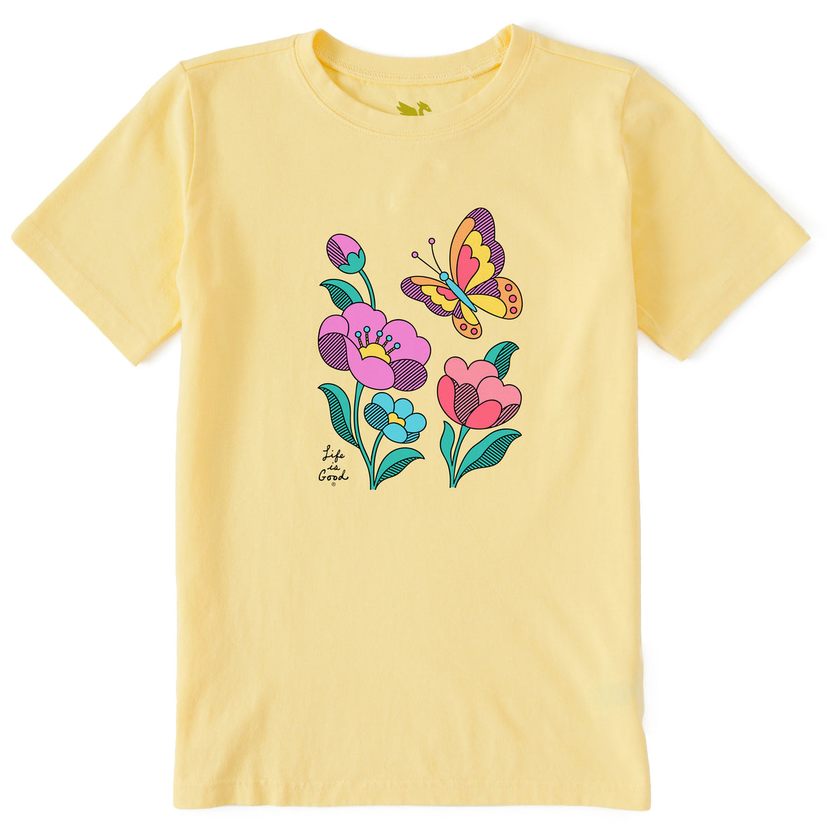 Kids Butterfly in the Garden Short Sleeve Crusher Tee | Shop Life is Good