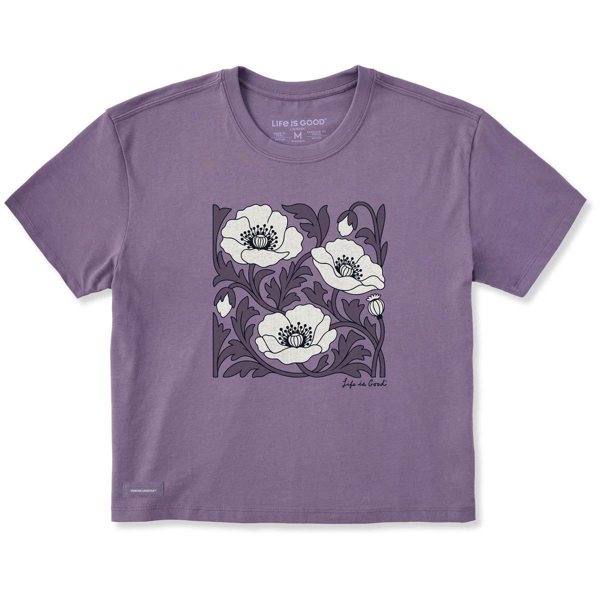 Women's Three Poppies Short Sleeve Crusher Boxy Tee | Shop Life is Good