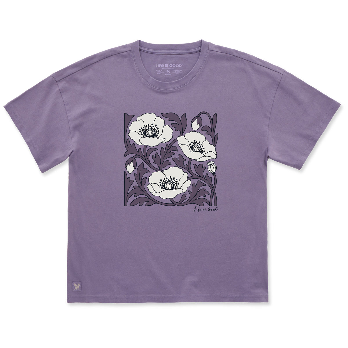Women's Three Poppies Womens Short Sleeve Oversized Crusher Tee | Shop ...