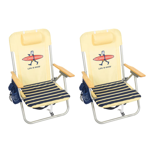 Jake Surfboard 2-Pack Backpack Beach Chair