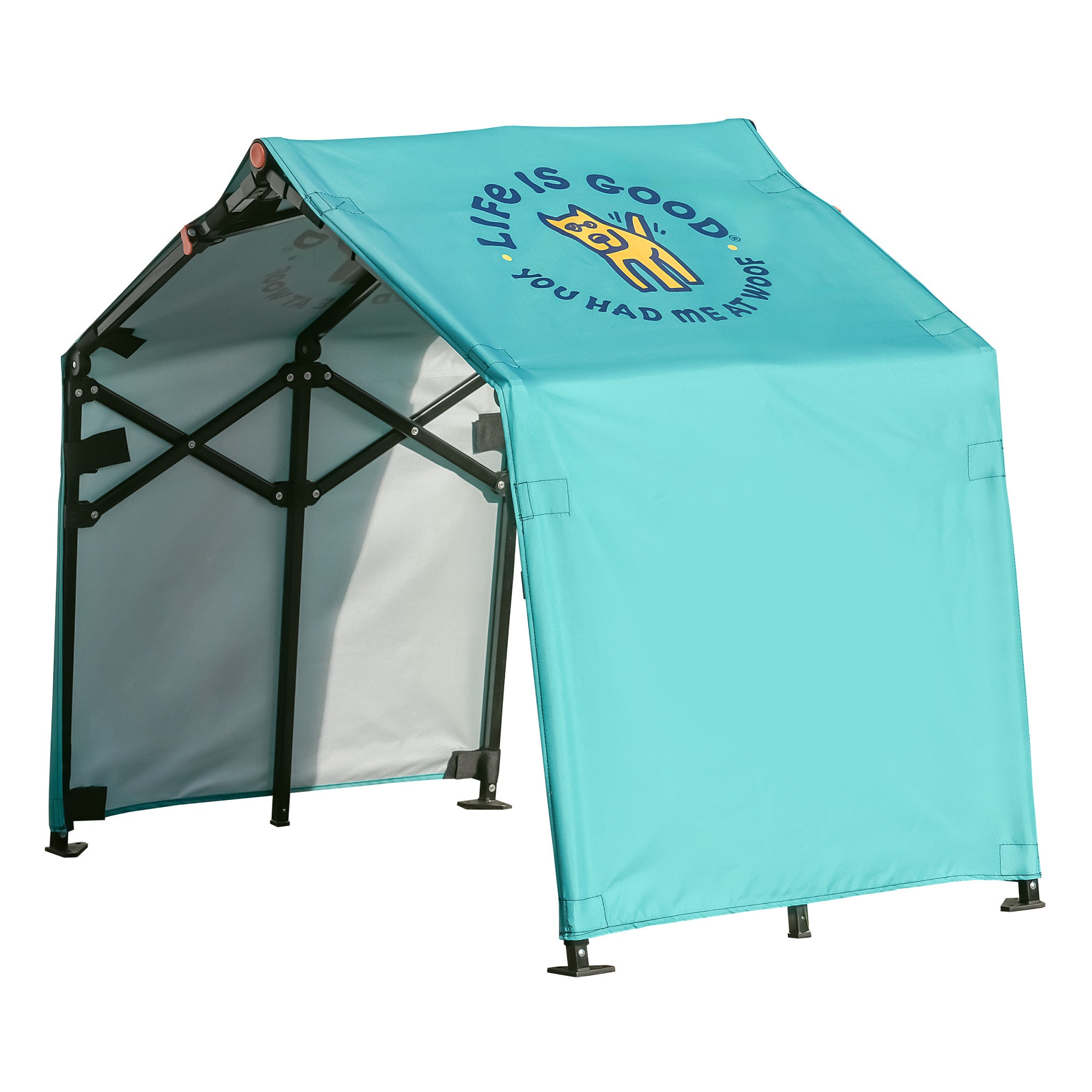 Life Is Good Outdoor Pet Shade, Teal Blue, 3.5-ft