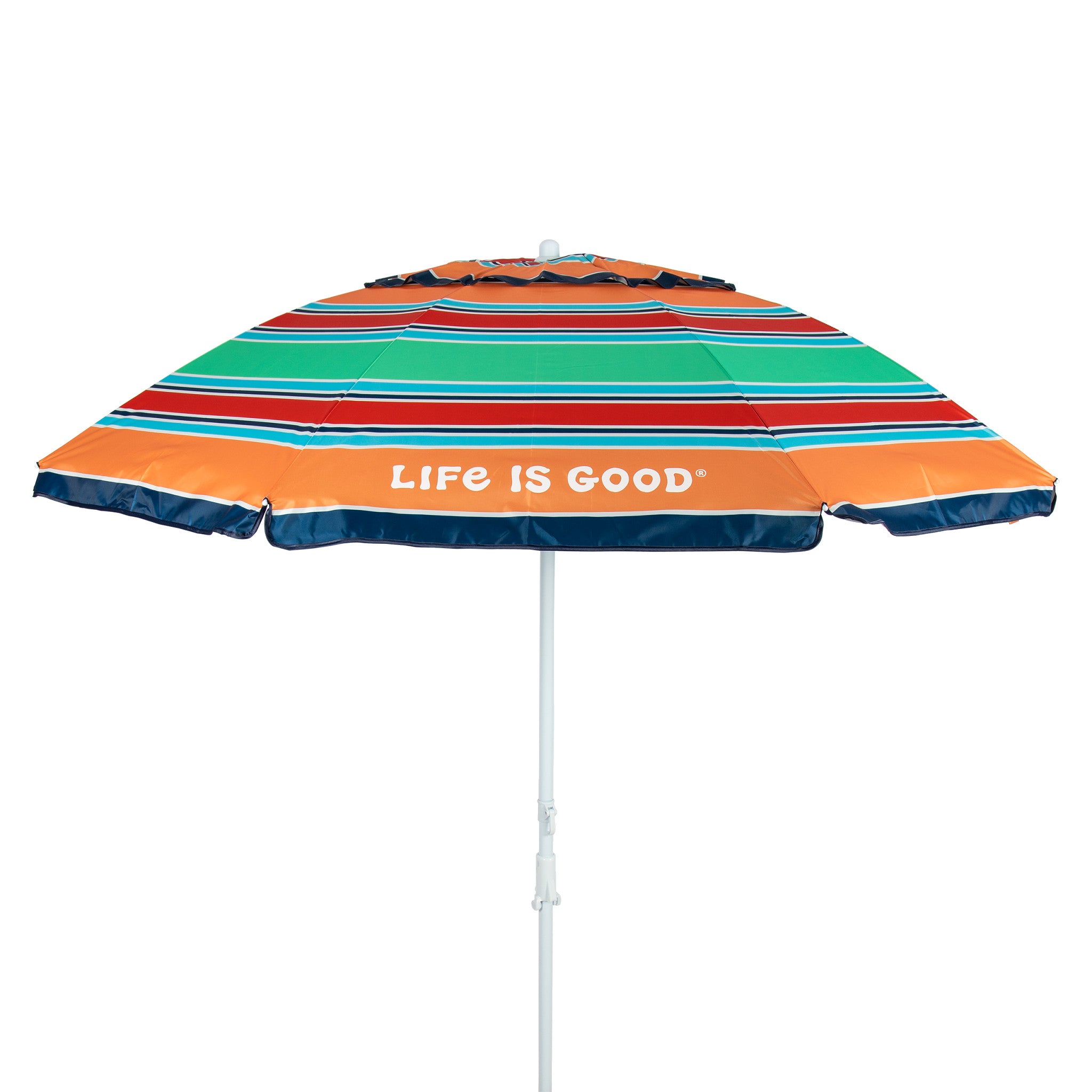 canadian flag patio umbrella Life is Good 7 x 7 x 7 ft Multi Umbrella With Integrated Sand Anchor